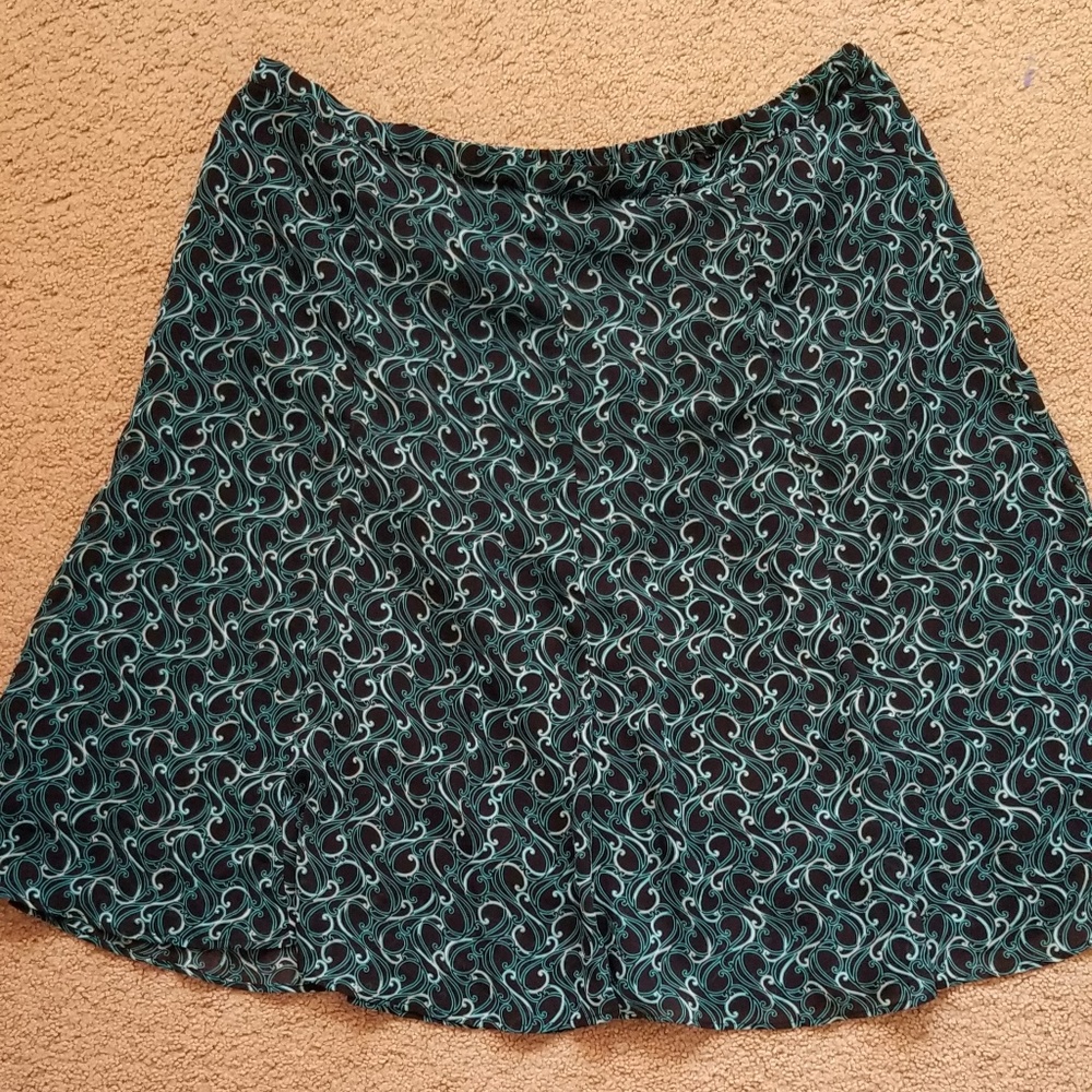 Peacock Swirl Pattern Skirt By George Skirts Sz 18